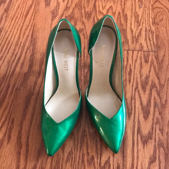 nine west green shoes